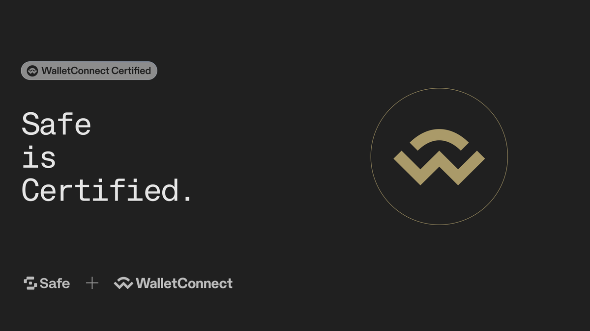 safe's tweet photo. We’re glad to be a part of an initiative to make onchain UX more useable than ever. @safe is @WalletConnect Certified!

Check us out on WalletGuide:
https://t.co/tPyfxras6j https://t.co/FLwXBEtYBR