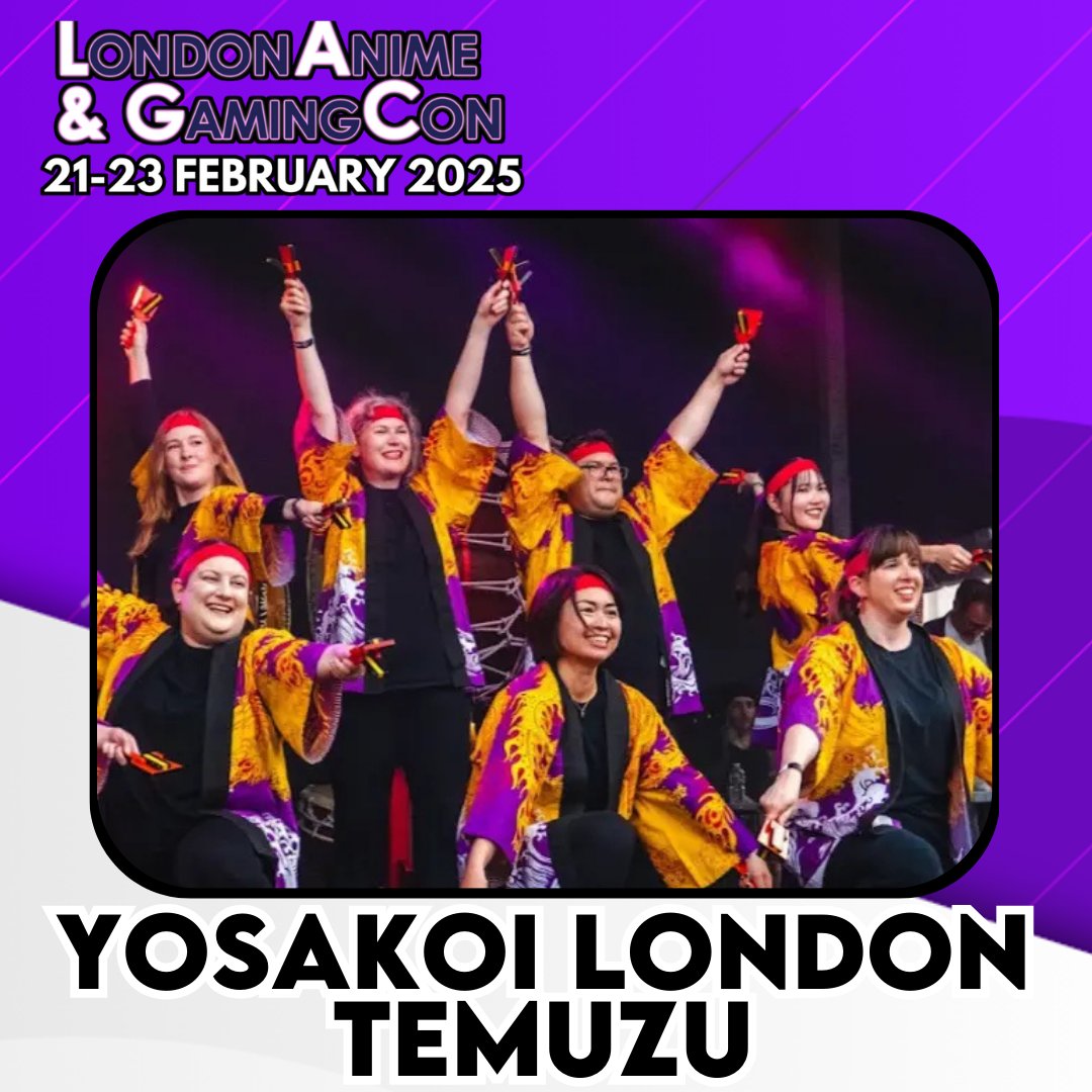 Joining our incredible performer lineup for London Anime &amp; Gaming Con this 21st - 23rd February is the Japanese dance group Yosakoi London Temuzu!

Read more about Yosakoi London Temuzu at: smpl.is/9w542

#LondonAnimeCon #AnimeConUKLondon #UKConventions