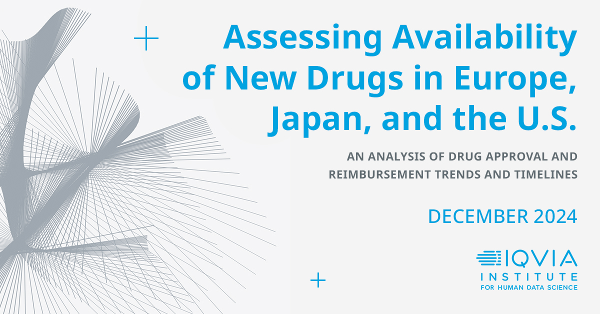 IQVIA_Institute's tweet photo. More than 500 novel drugs were approved in the U.S., EU, and Japan from 2014-2022, but access varies widely. The latest IQVIA Institute report examines what drives these disparities and how to improve availability: https://t.co/7ZGBI3eaCx. https://t.co/lOmoSg6C9L