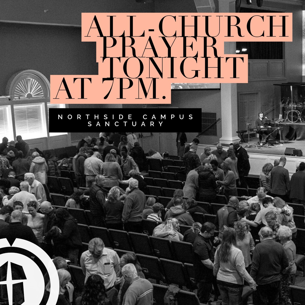 alan_hannah's tweet photo. Prayer is the primary work of God’s people. Tonight, at 7pm, we’ll gather to pray in the sanctuary of our North Side Campus. You’re welcome to join us! 🙏 https://t.co/oLhJ4Zdvlr