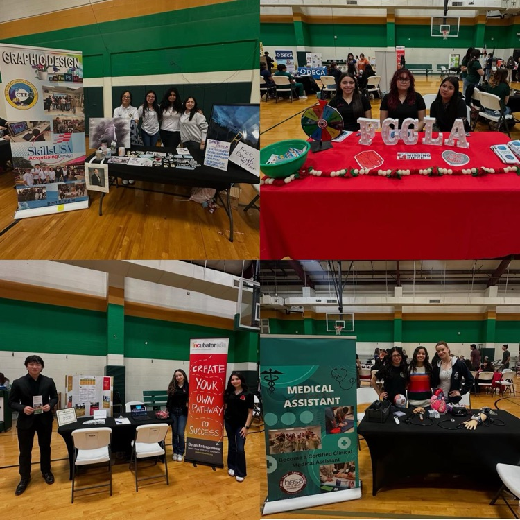 Rowe006's tweet photo. Our amazing CTE students had the chance to showcase their programs of study and share about their CTSOs with underclassmen at the CTE Recruitment Drive yesterday! #WeAreRowe #CTE #CareerReady #CTSO https://t.co/xoxa1GmbHW