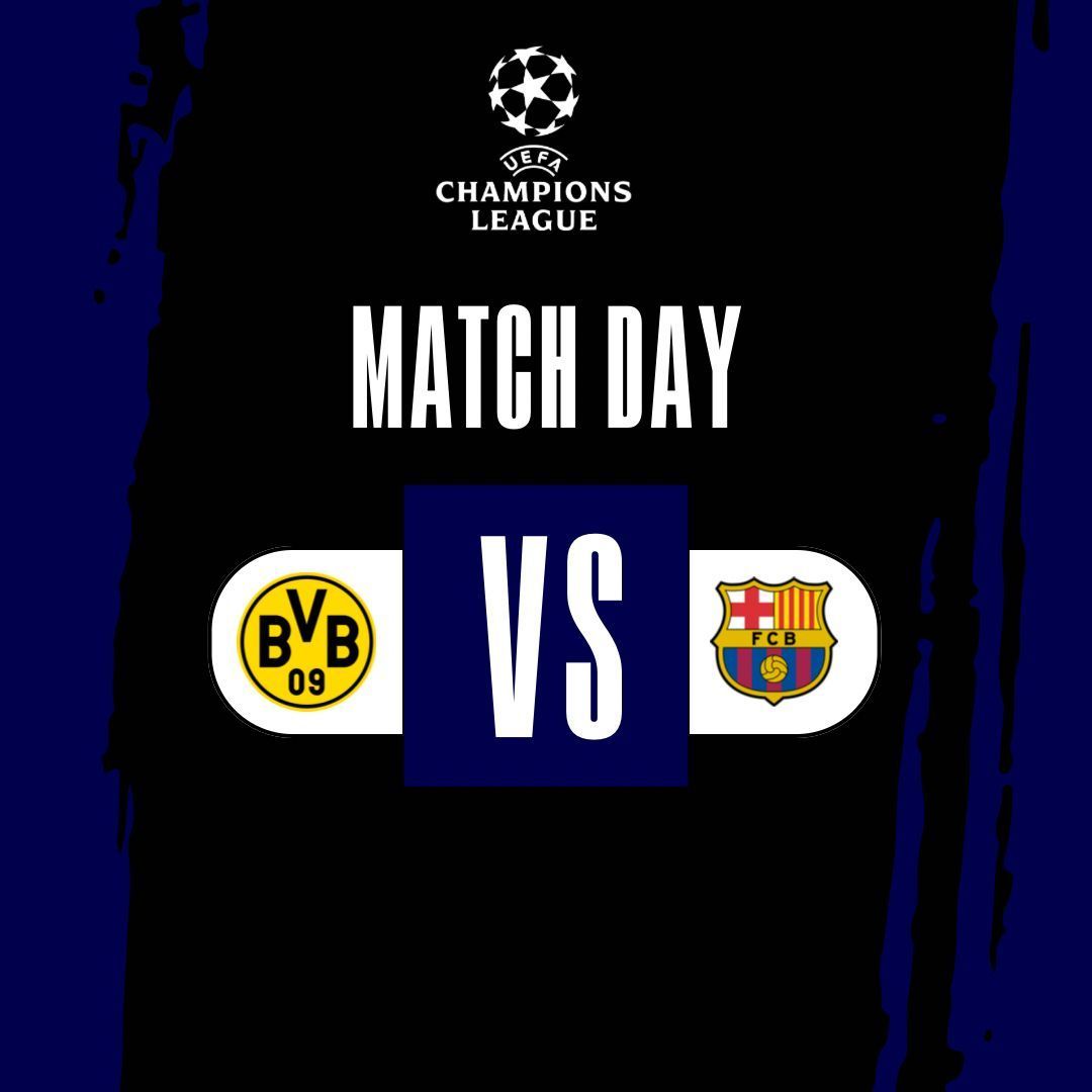 Foot_Inside_'s tweet photo. ⚡️JOUR DE MATCH⚡️

LE BORUSSIA DORTMUND REÇOIT BARCELONE POUR LA 6ème JOURNÉE DE LA LIGUE DES CHAMPIONS ! 🏆🔥

Vos pronostics ? ⚡️ https://t.co/AIC8RendiG
