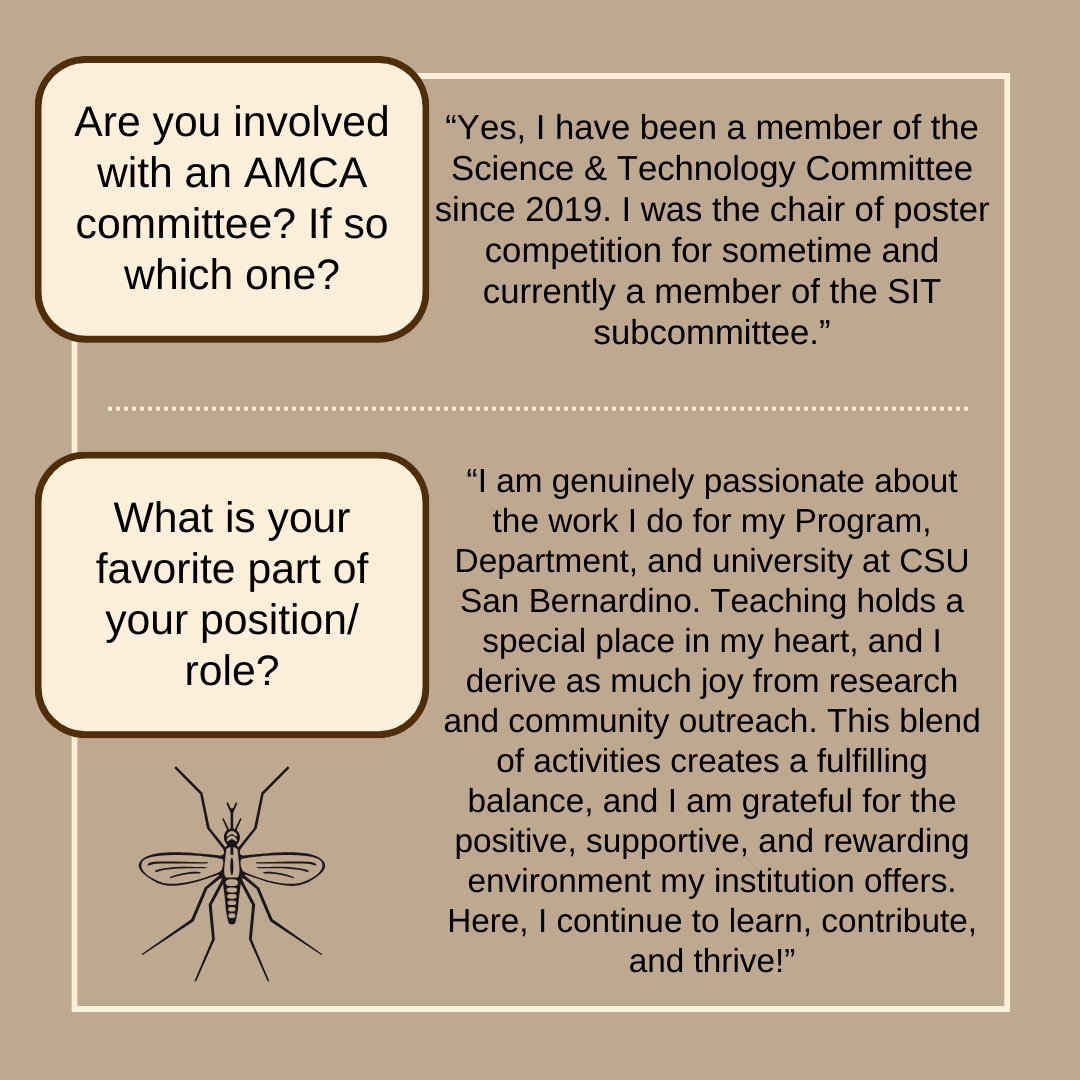 AMCA Member Spotlight! Featuring: Dr. Mahmood Nikbakhtzadeh. Read on to learn more about how Dr. Nikbakhtzadeh became involved with AMCA and mosquito research! #AMCA #memberspotlight #mosquitoes