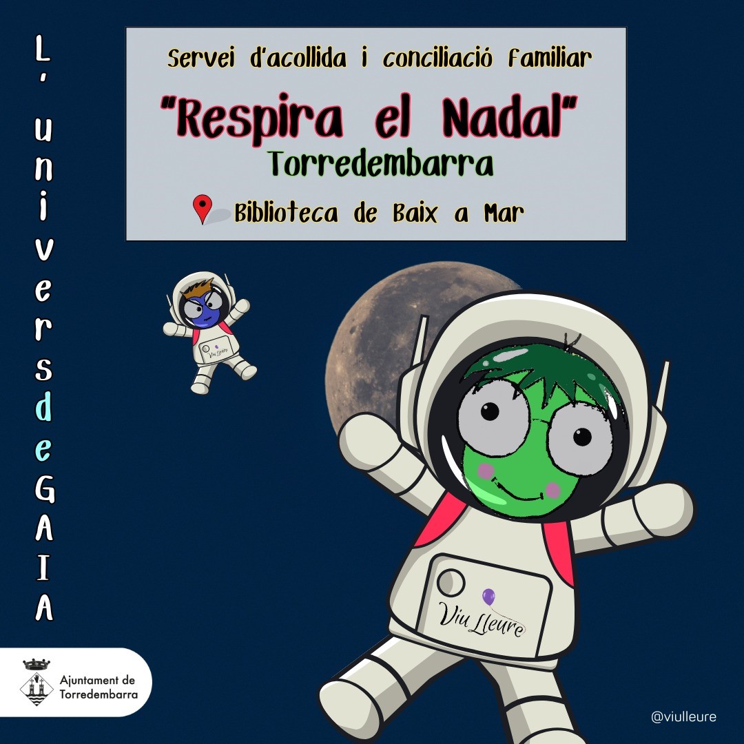 👦🏼👧🏽 Servei d'acollida i conciliació 'Respira el Nadal' #Torredembarra

👉🏼 Per a infants d’I3 a 6è de primària.

📅🕘📍 23, 24, 27, 30 i 31 de desembre, a la Biblioteca de #BaixaMar,  de 9 h a 13 h i acollida opcional.

Inscripcions gratuïtes‼

ℹ s.mtrbio.com/kuxjflxehw