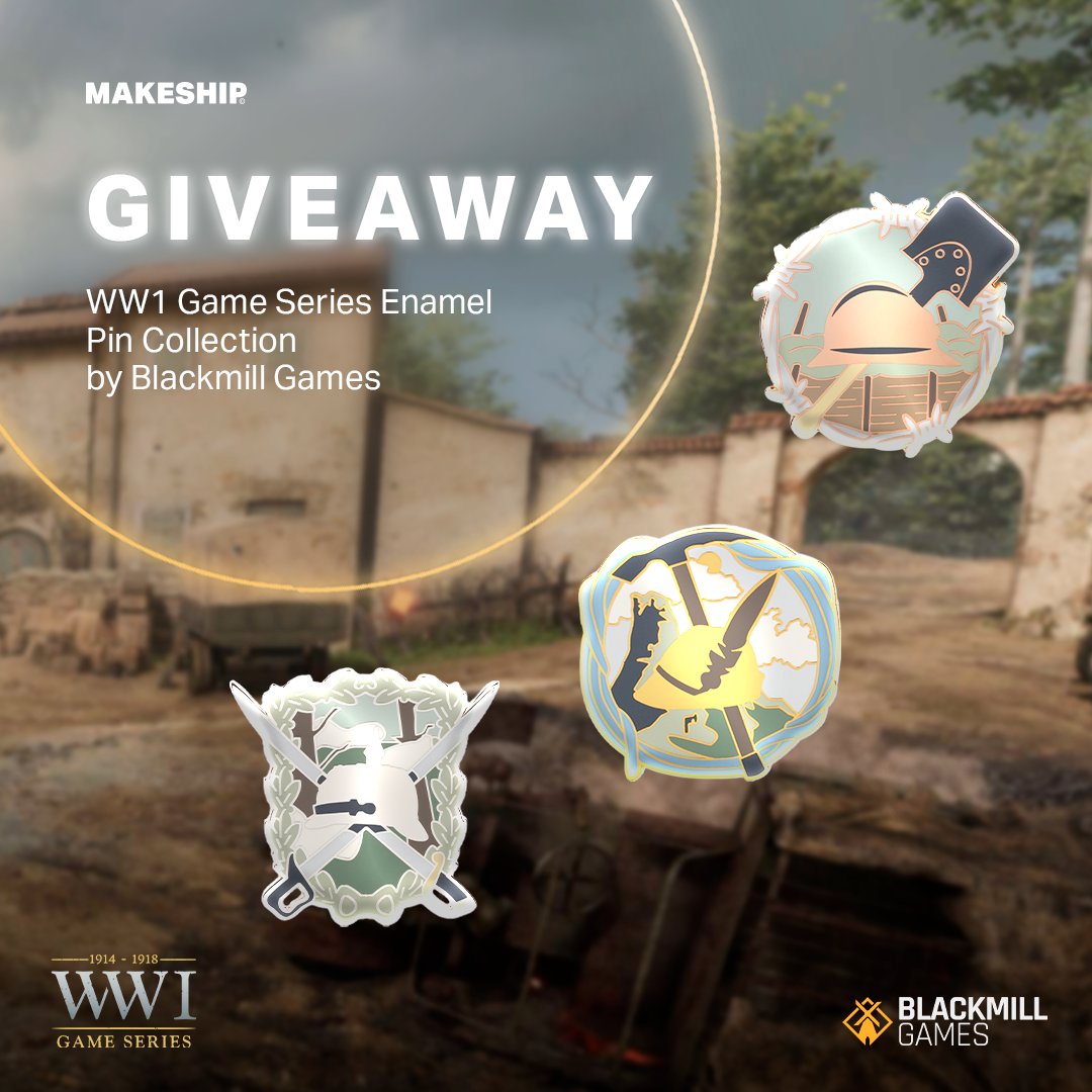 WW1GameSeries's tweet photo. Together with Makeship, we’re giving away 3 sets of the 10 Year Anniversary Pins!

How to enter: 
1. Follow both @Makeship and @ww1gameseries
2. Like &amp; Retweet this post

The giveaway closes this Friday, 2 pm (UTC) and the winners will be contacted by @Makeship. Good luck! https://t.co/Dg2SxFi84u