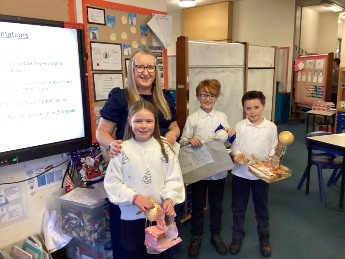 KilbarchanPS's tweet photo. Mrs Walsh had the difficult task of choosing a winner for the P5a’s Sky Ship competition. Congratulations to all 3 finalists! https://t.co/EFwsGx6g4W