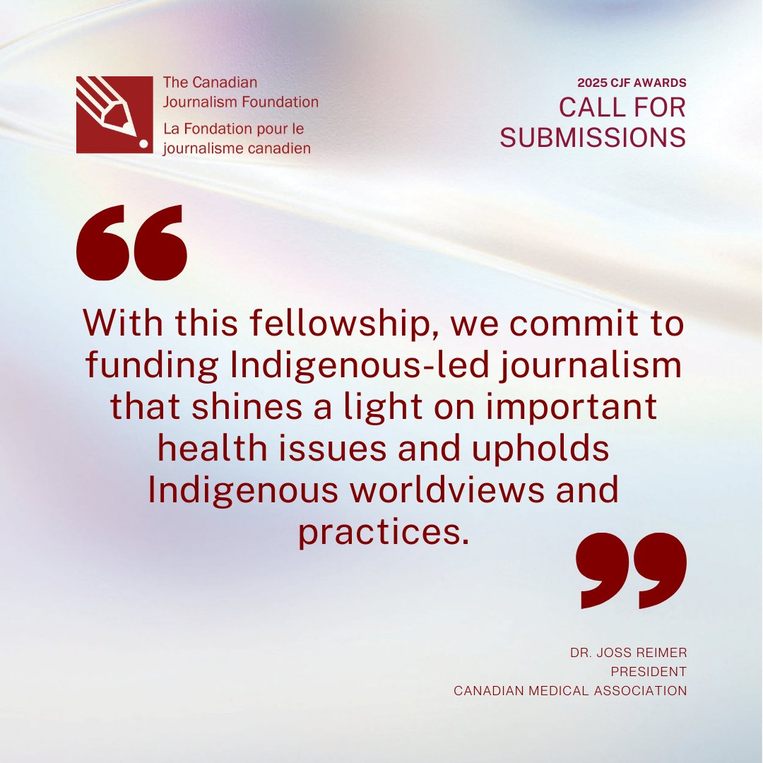 CJF-FJC (@cjffjc) on Twitter photo This prestigious fellowship is open to Indigenous journalists (First Nations, Inuit, Métis) with at least 5 years of experience. The program offers a successful fellow with incredible resources to support in-depth, high-quality reporting on critical health issues. 🌎(2/4) This prestigious fellowship is open to Indigenous journalists (First Nations, Inuit, Métis) with at least 5 years of experience. The program offers a successful fellow with incredible resources to support in-depth, high-quality reporting on critical health issues. 🌎(2/4)