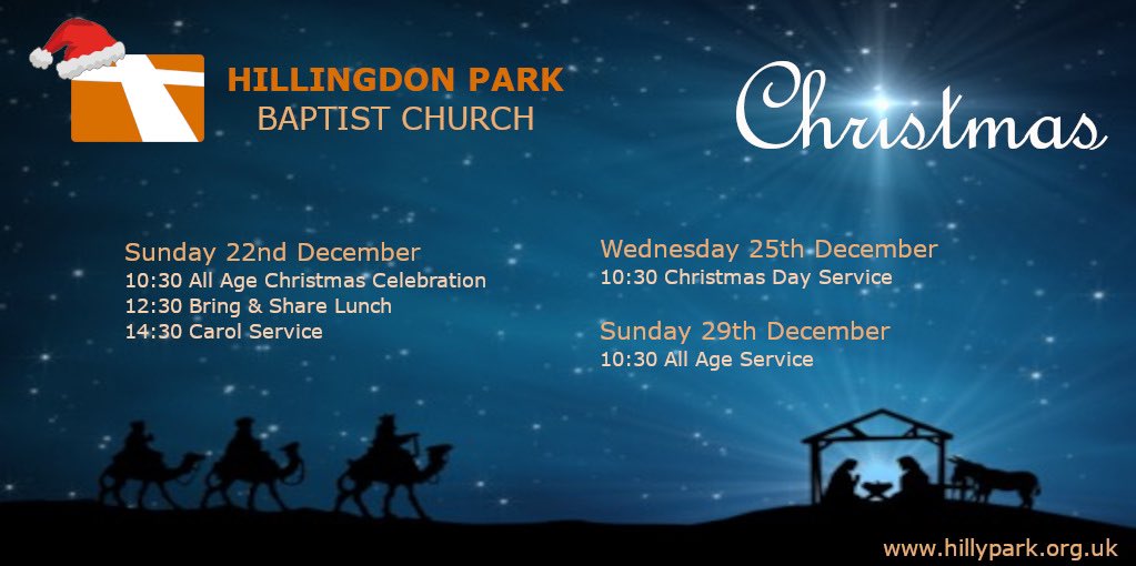 hillyparkbc's tweet photo. Come and join us this Christmas as we celebrate Jesus’ birth. 

Sunday 15th December 
9.30am morning service (refreshments at 10.30am)
11am all-age service

Then services are as displayed in the image. 

#hillypark #christmasathillypark https://t.co/Gzhmcv9LP6