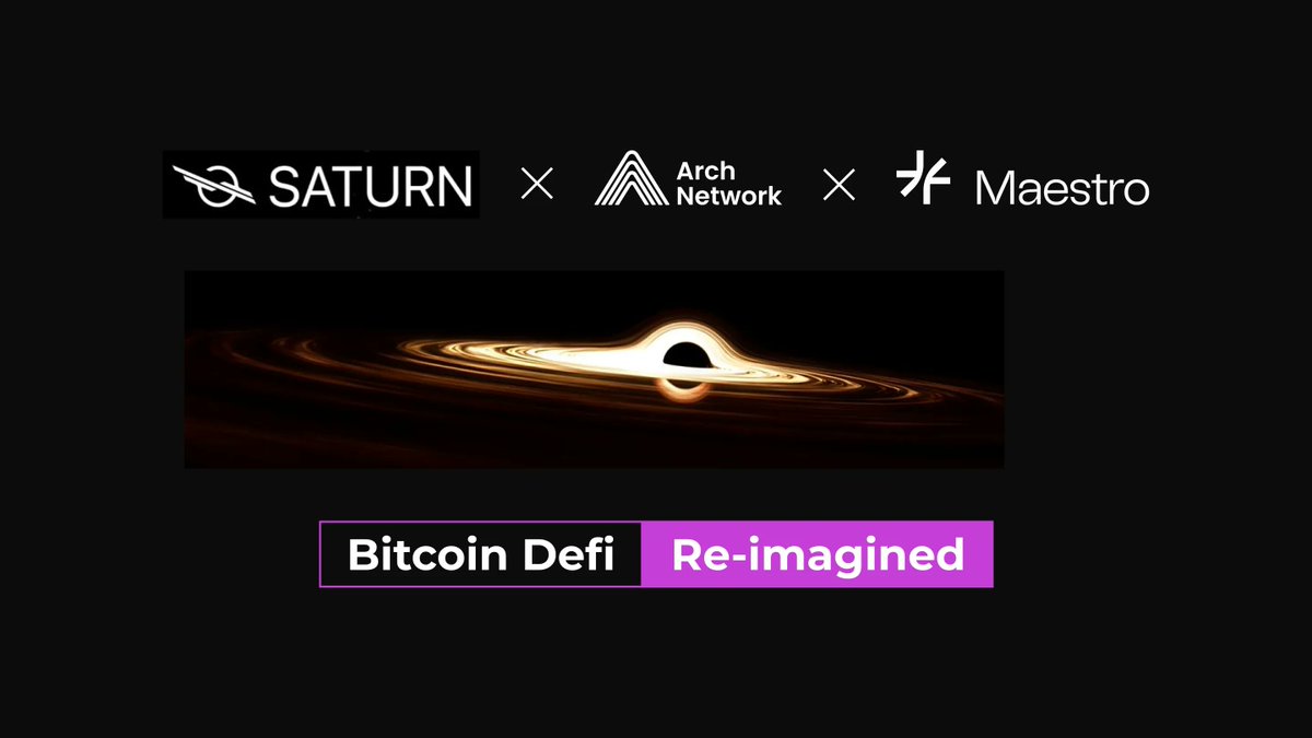 The Bitcoin DeFi Revolution is here with Maestro, Saturn, and Arch 🟠

We've teamed up with <a href="/Saturn_btc/">Saturn</a> and <a href="/ArchNtwrk/">Arch Network</a> to unlock Bitcoin's full potential in DeFi

Let's dig deeper 👇