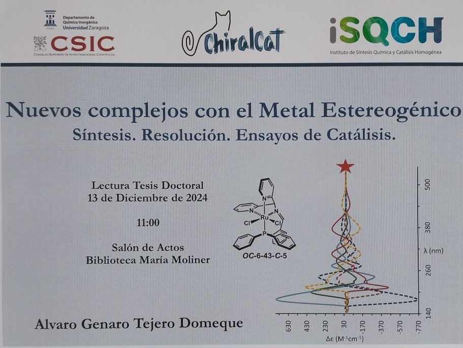 chiralcatgroup's tweet image. Se vienen cosas...
@GenaroTejero
