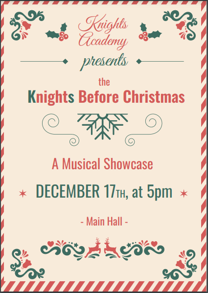 Not long to go before the annual musical showcase. Make sure to book your tickets!!