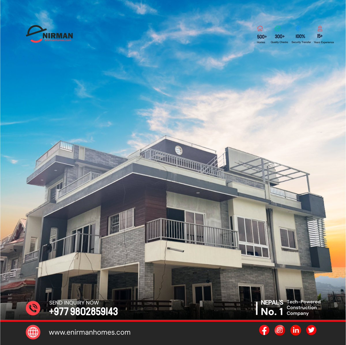 Enirman_tech's tweet photo. Step into charm &amp; comfort!  This isn’t just a house—it’s where your story begins.  Ready to make it yours?
📞 +977 9802859143
📧 hello@enirman.com
#OurJoyYourSatisfaction #EnirmanHomes #BuiltWithLove https://t.co/agTgxHEa7A