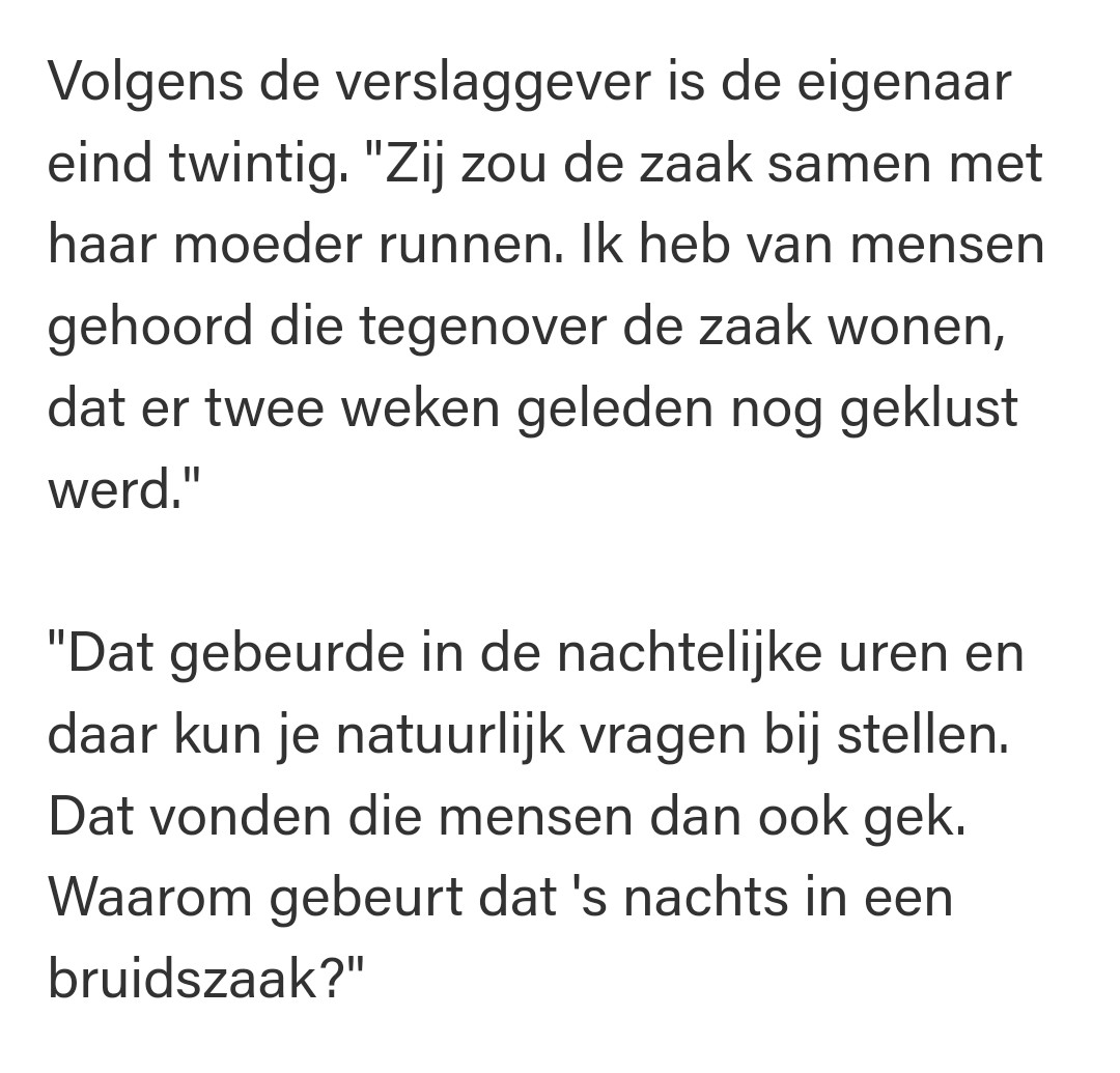 Nachtelijke activiteiten bij bruidszaak in Den Haag