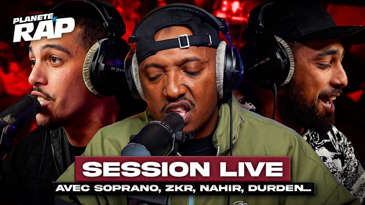 SkyrockFM's tweet photo. 🚨 Hier soir GROSSE SESSION LIVE dans le @Planete_Rap de @Sopranopsy4 avec @zkrmusik, @Nahirofficiel, #Durden et #Souffrance💥
📹 https://t.co/skAVFHmCjc
Et RDV à 20H pour la suite de sa semaine #Planeterap 🔥 https://t.co/EDt7hMoVM8