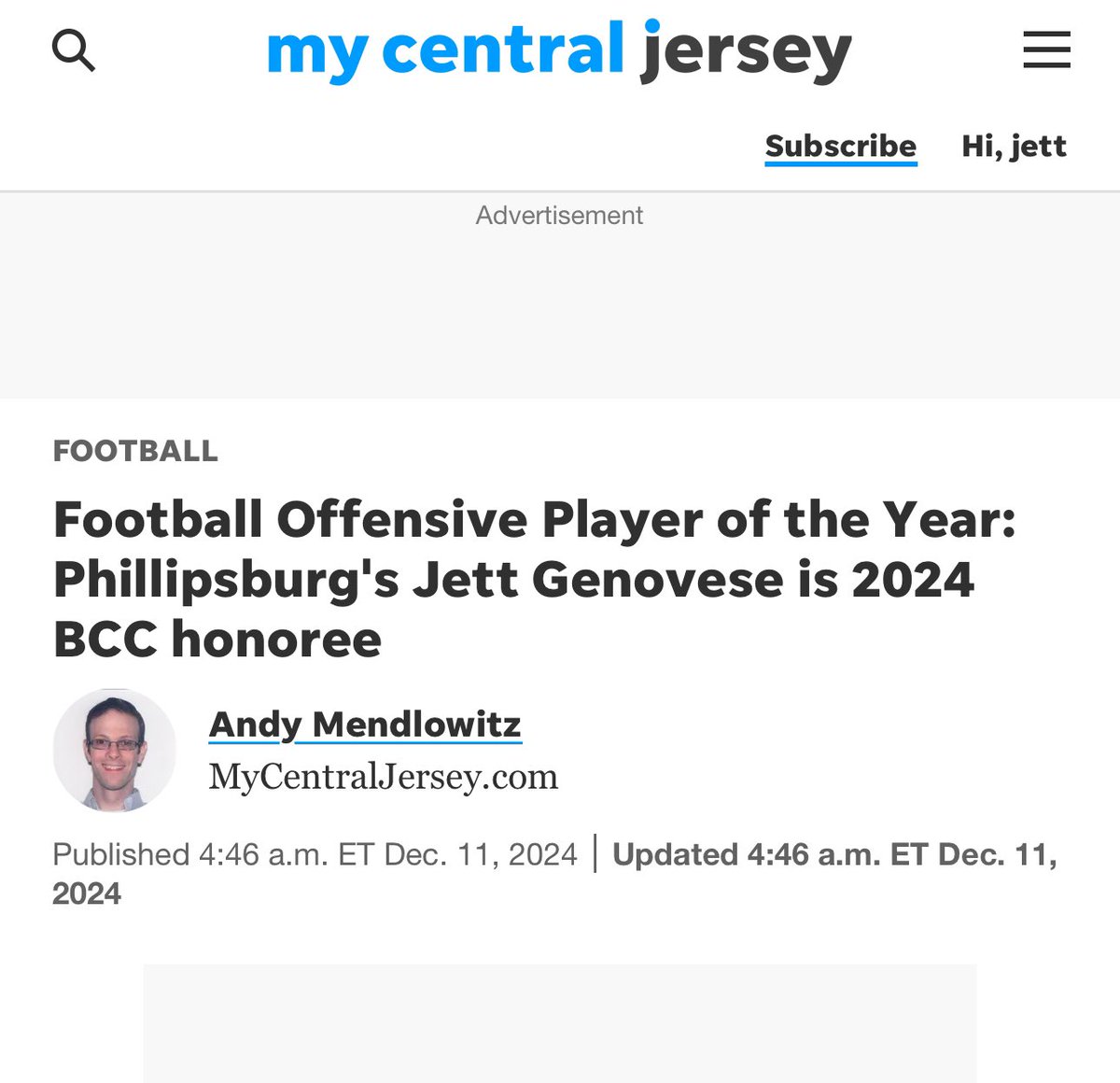 Jett Genovese (@genovesejett) on Twitter photo Honored to be named the Big Central Conference Offensive Player of the year! testimony to our work as a group players and coaches!
<a href="/CoachDuffy_burg/">Frank Duffy</a> <a href="/LinersFootball/">PhillipsburgFootball</a> Honored to be named the Big Central Conference Offensive Player of the year! testimony to our work as a group players and coaches!
<a href="/CoachDuffy_burg/">Frank Duffy</a> <a href="/LinersFootball/">PhillipsburgFootball</a>