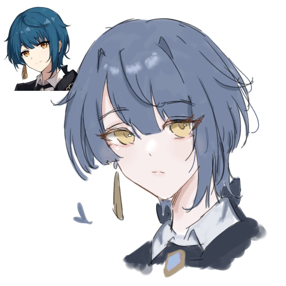 Haven't seen anyone draw this xingqiu lol