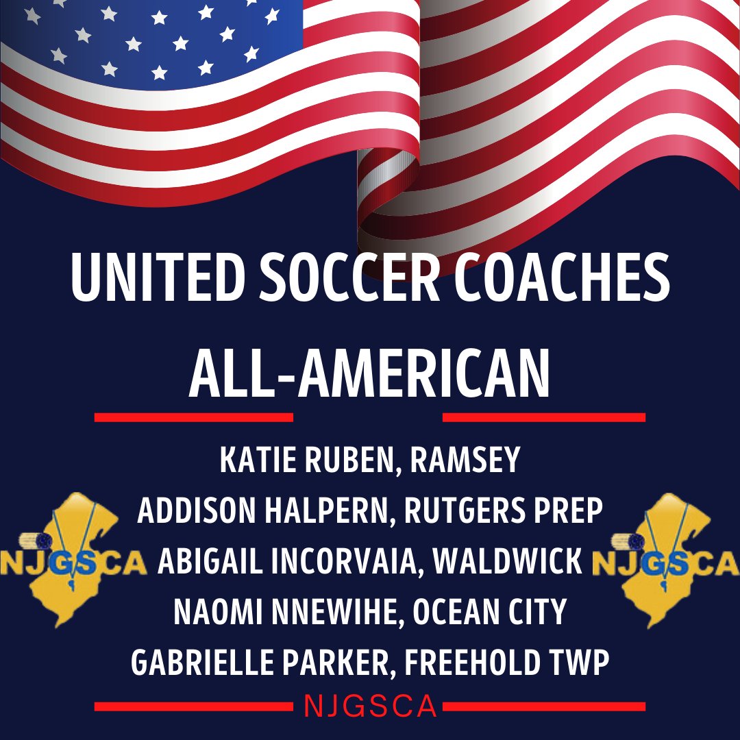 Congratulations to these 5 amazing NJ girls soccer players who were named United Soccer Coaches All Americans! We are proud of all of you!