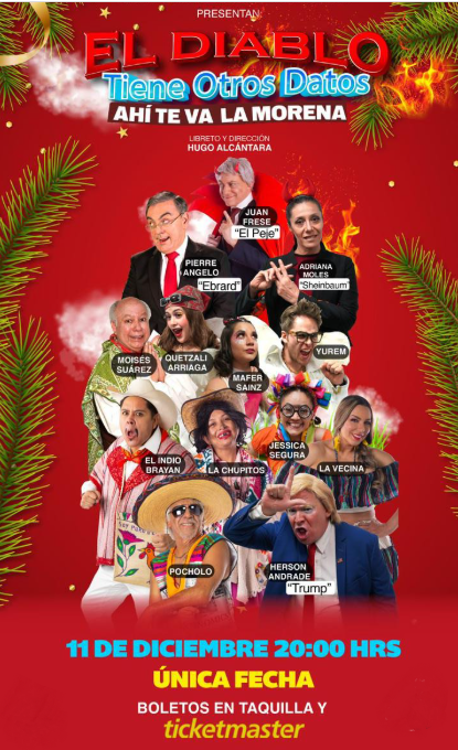 🔥 "El diablo tiene otros datos"
👿  Miércoles 11 de Dic * 20  hrs
🎭  Teatro Royal Pedregal

Participa por tu acceso doble
⭐️  Invita a tus contactos a seguir a <a href="/_AngelGatica/">Ángel Gatica</a>
✍️ Deja tu nombre completo