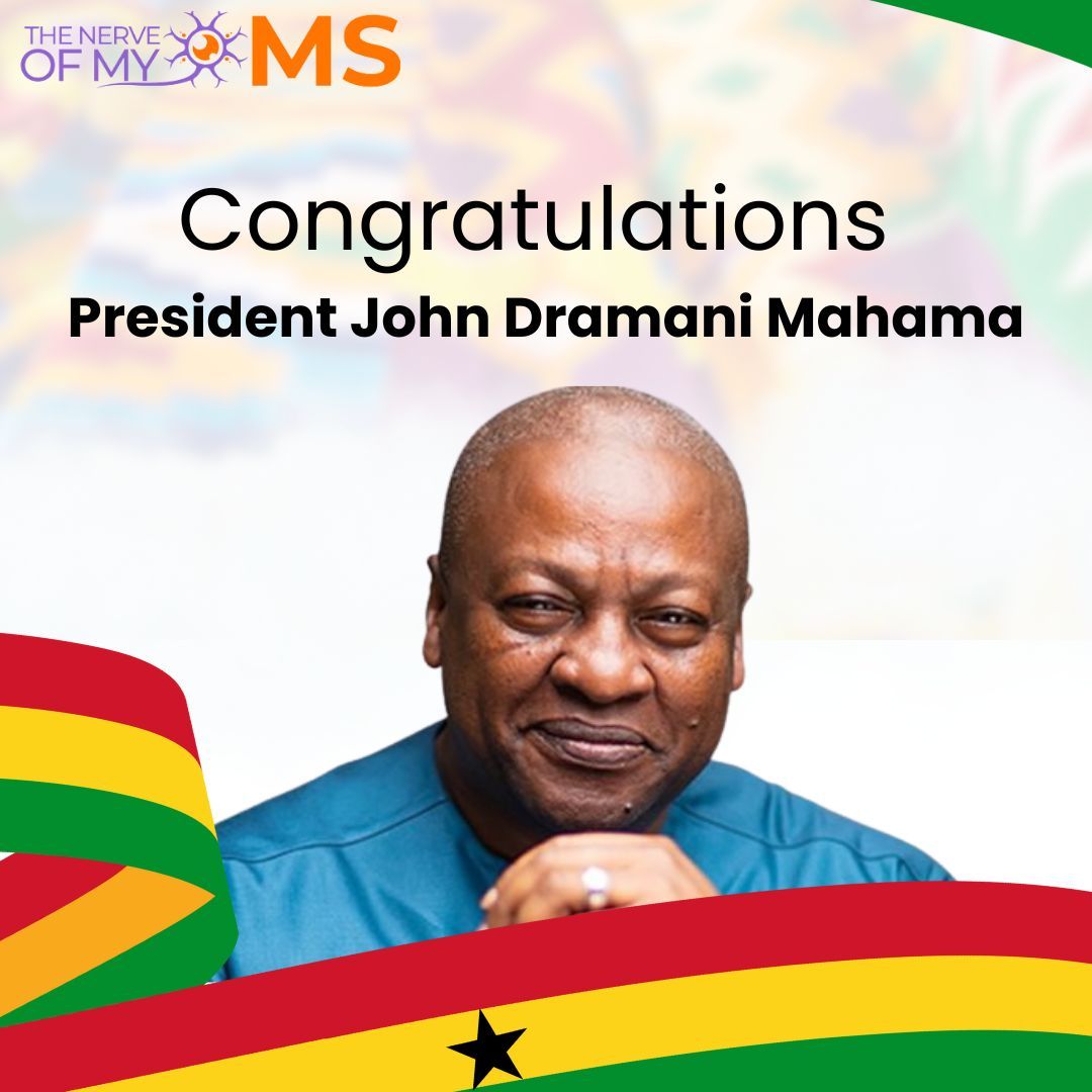 🇬🇭🌟 Historic moment in Ghana! The 2024 elections see John Dramani Mahama and Jane Naana Opoku-Agyemang as President and Vice President, showing progress in Africa. Proud of our Ghanaian roots, we support MS, NMOSD, &amp; MOGARD patients. Together, we're stronger. ❤️💪