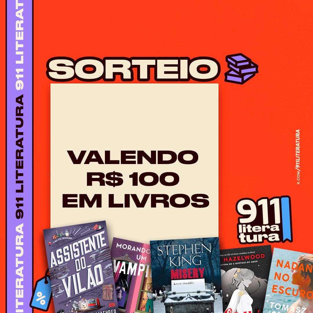 🔥📙 SORTEIO - VALENDO R$ 100 EM LIVROS

 🟥 REGRAS:
— me seguir
— dar RT e curtir esse tweet
— entrar no nosso canal do Telegram (link nas respostas)

RESULTADO: dia 31/12/2024