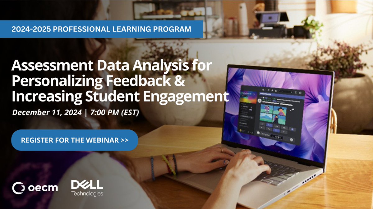 Reminder: Our free Professional Learning Program webinar — Assessment Data Analysis for Personalizing Feedback &amp; Increasing Student Engagement — is happening tonight at 7:00 PM (EST)!

There’s still time to register: bit.ly/4ggnUC0