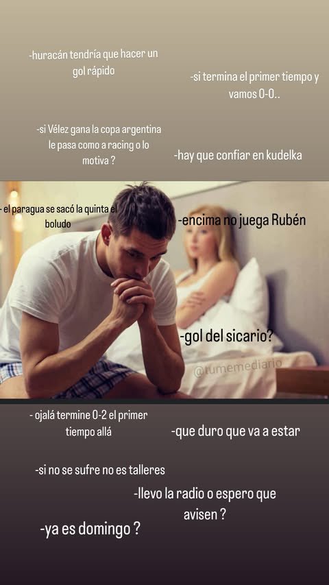 Ella:
Seguro estará pensando en otra.

Yo: