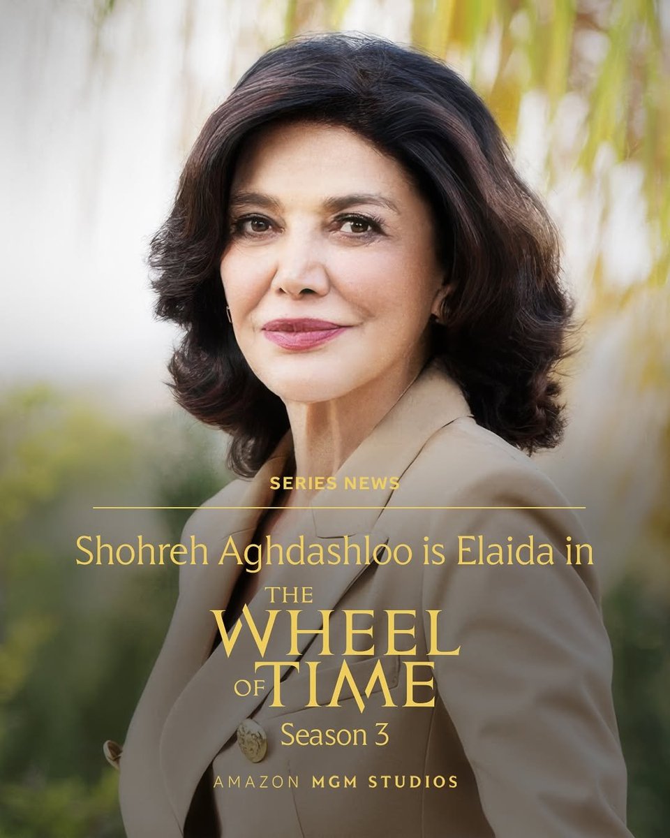 WotTVSeries's tweet photo. BREAKING: the show officially announces actor Shohreh Aghdashloo as Elaida do Avriny a’Roihan. 

Please excerpt from the official press release.

#TheWheelOfTime @SAghdashloo https://t.co/NE6mdOXCvu