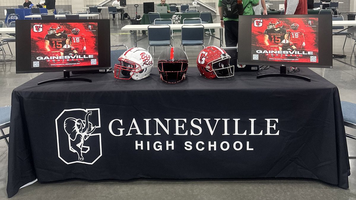 Gainesville HS Football (@redelephant_fb) on Twitter photo 🚨Attention College Coaches 🚨
Pull up to the 🔴🐘🏈 table today📍We still have some Ballers Available in the ‘25 class & much more! #Developed
#RecruitTheG | <a href="/RecruitTheG/">Gainesville FB Recruiting</a>
gainesvillerecruiting.com 🚨Attention College Coaches 🚨
Pull up to the 🔴🐘🏈 table today📍We still have some Ballers Available in the ‘25 class & much more! #Developed
#RecruitTheG | <a href="/RecruitTheG/">Gainesville FB Recruiting</a>
gainesvillerecruiting.com