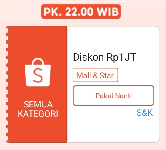 DISKON_FESS's tweet image. SIAP2 LAGI CEPET KLEM DULUUUU

- klem dan siapin barangnya dari sekarang
- klik "pakai nanti" untuk cek produknya
- minbel 2jt

PAKE JAM 22.00 DISKON SEJUTA
s.shopee.co.id/6V7KONj9YO