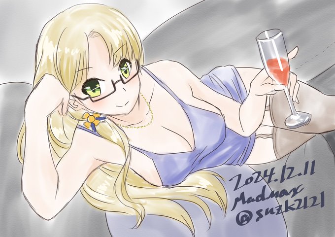 #艦これ版深夜の真剣お絵描き60分一本勝負
#艦これ版真剣お絵描き60分一本勝負_20241211
ノーザンプトンさんとお酒飲む 