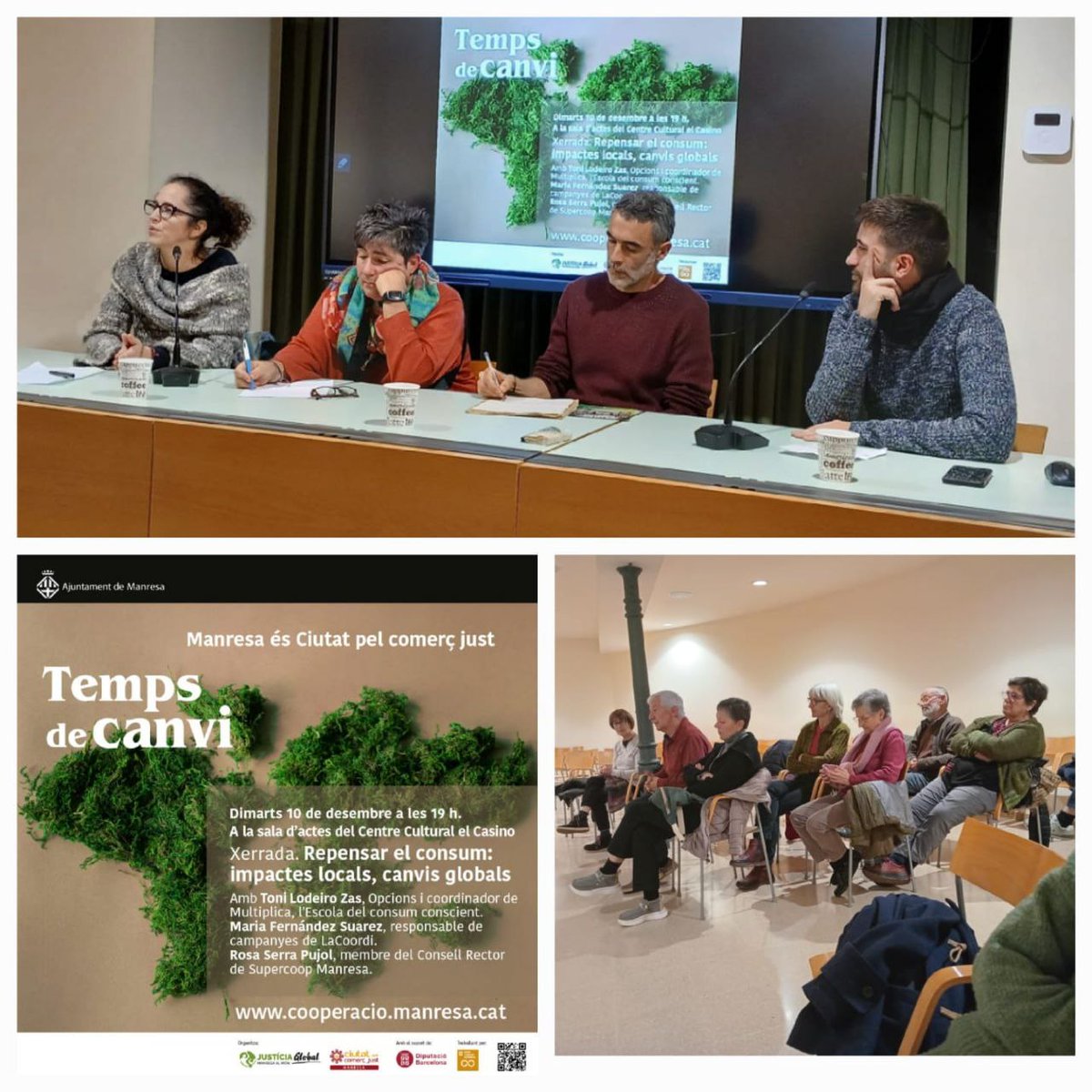 Molt contentes d'haver participar a l'espai de reflexió col·lectiva sobre #consum ahir a Manresa.

 Gràcies per comptar amb el #ComerçJust, les #FinancesÈtiques i l'#ESS!