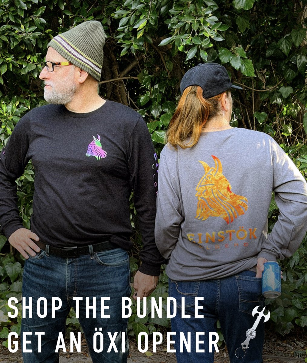 The season of giving just got better! 🎁 Bundle our new Aurora &amp; Lava Tees and get a FREE Öxi Opener – the ultimate Viking accessory: shop.einstokbeer.com/collections/ap…

Hurry, offer ends Dec. 23 at 11:59 PM PST. Don’t miss out!