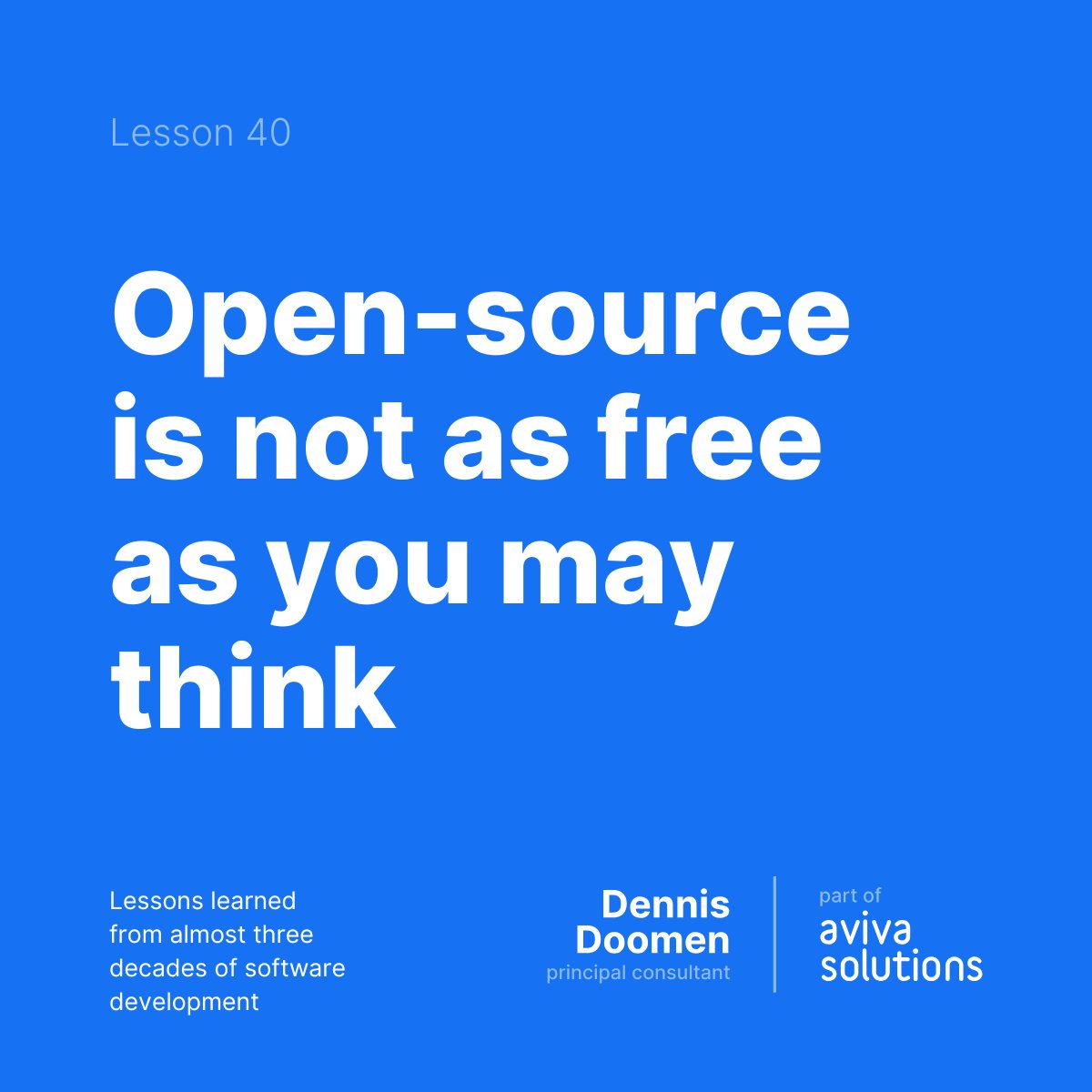 ddoomen's tweet image. As a developer in the #dotnet, #java, #javacript or #typeScript realm, you have access to an abundance of #opensource components that can enhance your codebases and allow you to focus on delivering business value to your organization. The sheer variety of #libraries and…