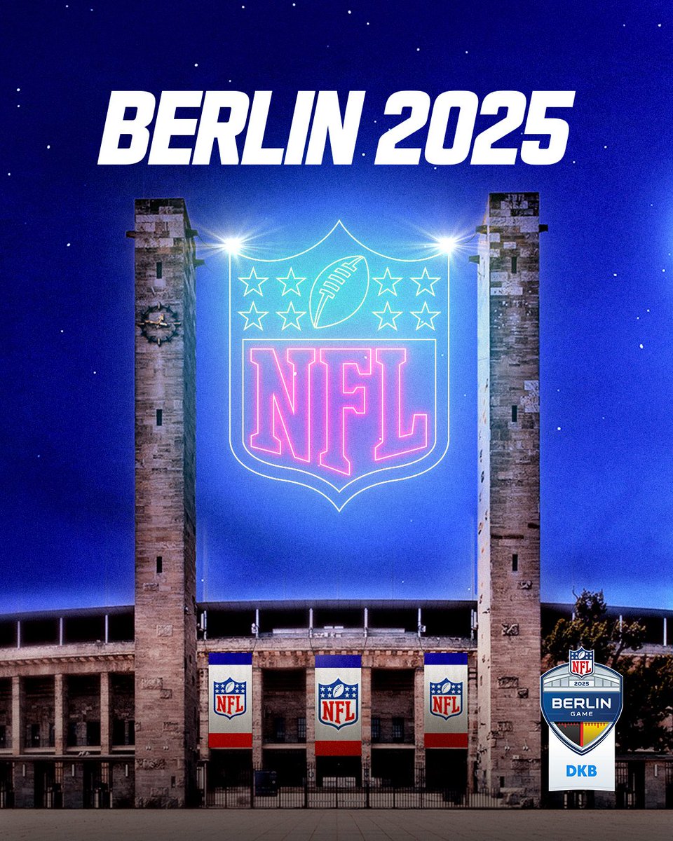 NFL (@nfl) on Twitter photo Coming to Olympic Stadium in 2025… the first-ever regular season game in Berlin! 🇩🇪 <a href="/NFLDeutschland/">NFL Deutschland</a> Coming to Olympic Stadium in 2025… the first-ever regular season game in Berlin! 🇩🇪 <a href="/NFLDeutschland/">NFL Deutschland</a>