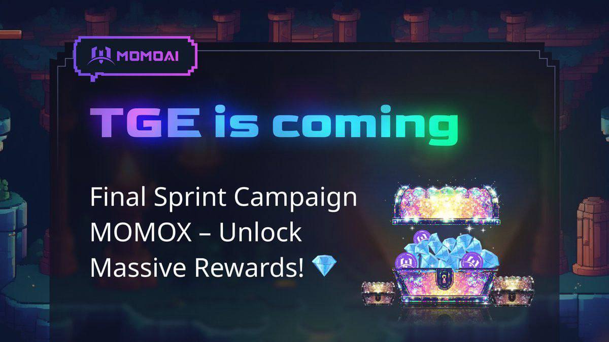 😱 100000$ GIVEAWAY LIVE 
FIRST COME FIRST SERVE🤑🤑 
 Solana's #1 Game Project, MomoAI - TGE in December 🚀

The MOMOX Final Sprint is LIVE! 🌟
JOIN NOW - t.me/momox_momobot/…

Video guide - t.me/INMomoAI/136093

Full Process - t.me/INMomoAI/13611…