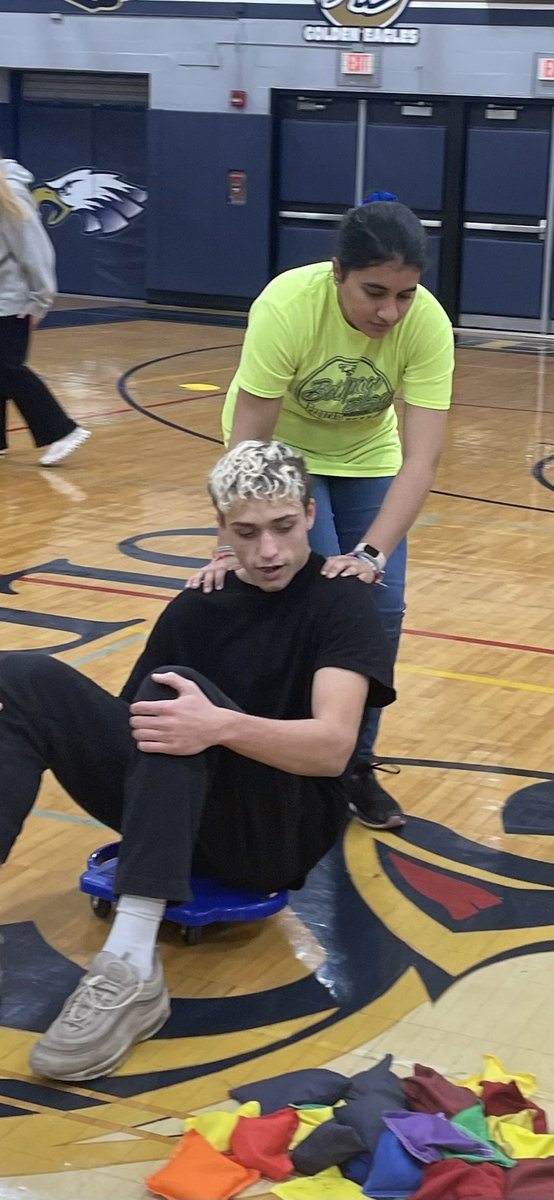 BHS Buddies this morning enjoying PE together lead by Ms. Kildare! <a href="/BethpageUFSD/">BethpageUFSD</a> #WeAreBethpage#BHSBuddies