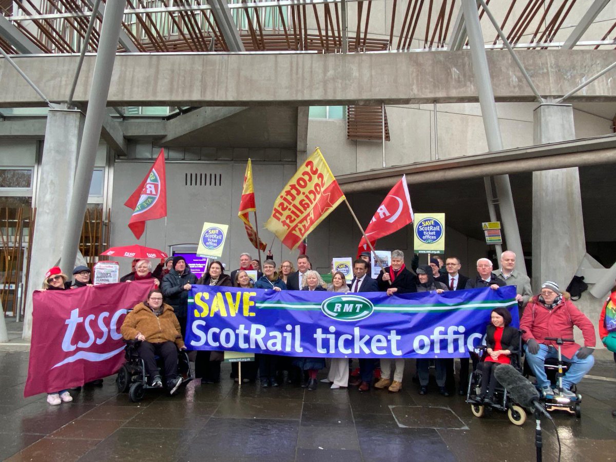 CMochan's tweet photo. We must stand against @ScotRail’s plans to close ticket offices and reduce hours with staff. They are a vital resource for so many - in particular people with disabilities and women at isolated stations. #StationsNeedStaff https://t.co/aTsi2seV6d