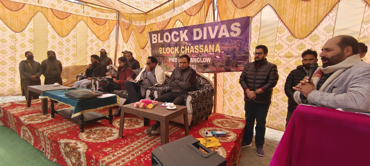BlockChassana's tweet photo. #BlockDiwas at #Sungri attended by various deptts. &amp; general public in the presence of H'ble MLA Sh. Khursheed Ahmed &amp; @DMReasi Ms. Nidhi Malik, IAS. Grievance Redressal at its grassroots. 

@diprjk @DMReasi @AsadamAijaz @RDDREASI @Acpytreasi @MahoreSub @dioreasi1 @itsHemantVaid https://t.co/CsAk2bB4NG