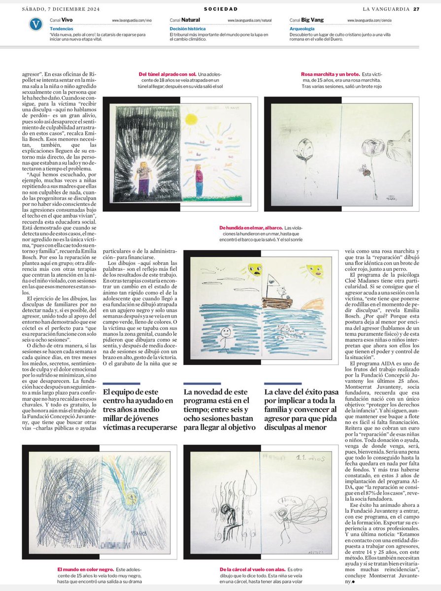 Fundació Concepció Juvanteny (@fcjuvanteny) on Twitter photo 📰 Volem expressar el nostre més sincer agraïment a <a href="/LaVanguardia/">La Vanguardia</a> i <a href="/javier_ricou/">javier ricou</a> per aquest article que donda visibilitat a la tasca de la Fundació.
#prevencioabus #unitatAIDA #reparacioabus
#fundaciojuvanteny #abusinfantil #assetjamentescolar #violenciafamiliar 📰 Volem expressar el nostre més sincer agraïment a <a href="/LaVanguardia/">La Vanguardia</a> i <a href="/javier_ricou/">javier ricou</a> per aquest article que donda visibilitat a la tasca de la Fundació.
#prevencioabus #unitatAIDA #reparacioabus
#fundaciojuvanteny #abusinfantil #assetjamentescolar #violenciafamiliar