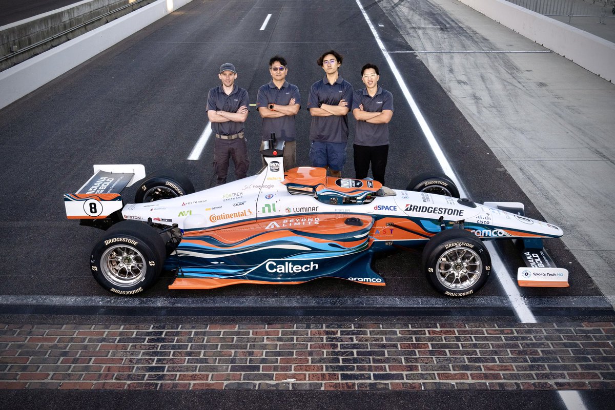 IndyAChallenge's tweet photo. @Caltech researchers have developed a revolutionary algorithm, SETS, that enables autonomous robots to make real-time, intelligent navigation decisions. This cutting-edge technology will soon be tested by Caltech on an IAC AV-24 (the Indy Autonomous Challenge's open wheel autonomous racecar). Read more about what Caltech is doing to revolutionize physical AI 👇
https://t.co/jT6VtFyiit

#AutonomousTech #AI #Racing