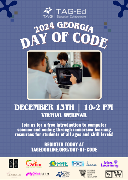 getHYPE_Inc's tweet image. Calling all K-12 students! Join the Georgia Day of Code and explore coding with HYPE&apos;s FREE workshops! Whether you&apos;re new to coding or leveling up, there&apos;s something for everyone.

Register now: members.tagonline.org/ap/Events/Regi…

#GeorgiaDayOfCode #STEM #gethype
