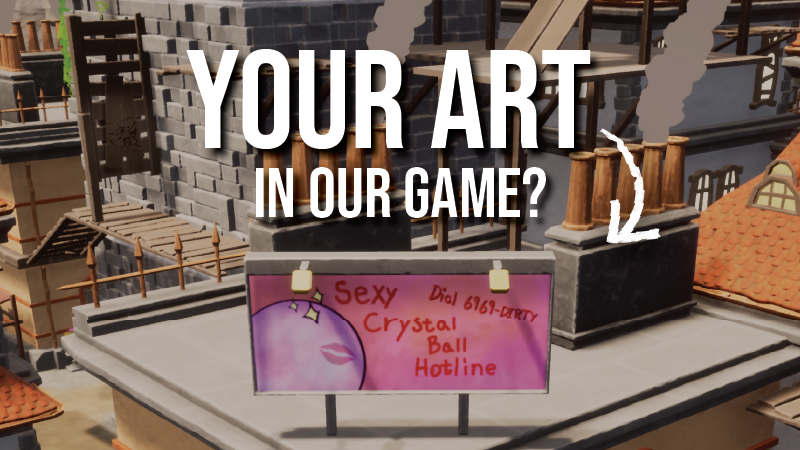 GlumTheGame's tweet photo. Artists, assemble🎨

Design the funniest, crudest, most ironic billboard for our game GLUM, and you could:

🏆Have YOUR art in the game + your name in the game credits!

🗓️Submit your billboard by Dec 19 on our GLUM Discord (link in bio)

#IndieGame #GameArt #ArtContest https://t.co/PrlsTZxGV6