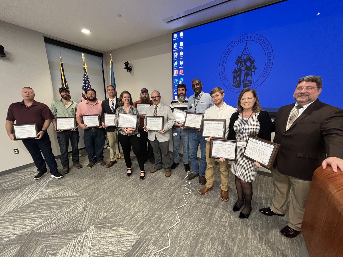 CFPUA’s Board recognized 12 employees for service to peer utilities in Western NC following Hurricane Helene. These staff members traveled across the State to help our mountain neighbors get their water and sewer systems back online. Thank you all for going above and beyond 💪