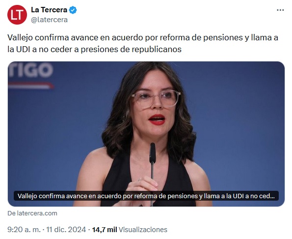 Cayo muy bajo la udi haciendo acuerdos con los comunistas  | Vallejo confirma avance en acuerdo por reforma de pensiones y llama a la UDI a no ceder a presiones de republicanos #DerechaCobarde #SoloQuedaRepublicanos