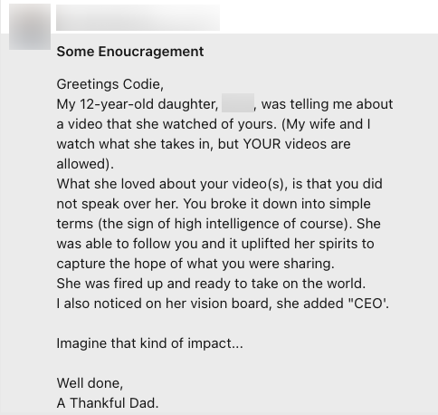 Codie_Sanchez's tweet photo. 2. Parents shape the future

I get 100s of messages a day, but one of the most meaningful came from a dad.

Parents are the first and greatest teachers of ownership.

If you’re a parent, don’t underestimate the power of your influence. https://t.co/WHwAyLfvvK