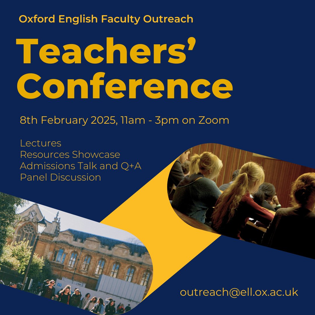 EngFac_Outreach's tweet photo. 📚📢Sign up now to register for our 2025 Teachers' Conference! The event will be online and have a great programme of lectures, Q&amp;As and more!

https://t.co/X1Fv30hhsa https://t.co/EwhCOqXAGQ