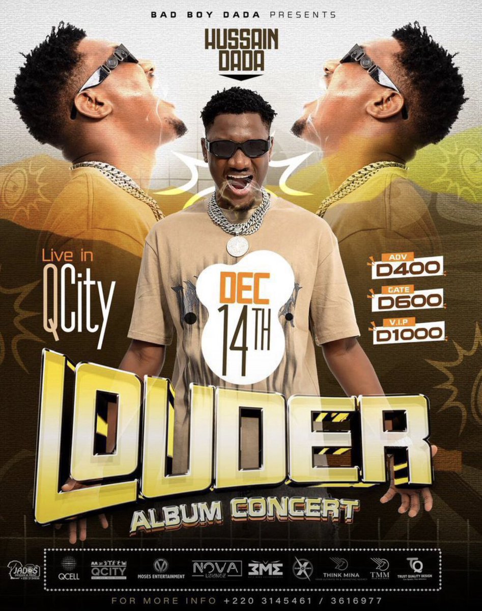 gayenjorrofoun1's tweet photo. 💥LOUDER SEASON WITH @hussain_dada1‼️

🚨Giveaway Time: First 2️⃣5️⃣ to LIKE + RETWEET wins a free ticket to this epic concert.

Winners will be announced on Friday- don’t miss out! https://t.co/JVZjIk3NTB