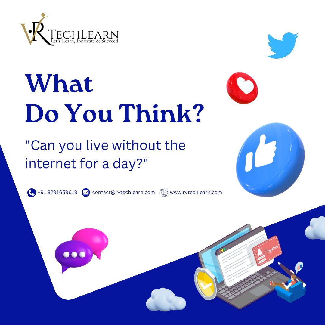 RVTechLearn's tweet image. &quot;Could you survive a day without the internet? 
🌐 Take a break, refresh, and share your thoughts with us! 💬&quot;
#DigitalDetox #InternetAddict #RVTechLearn