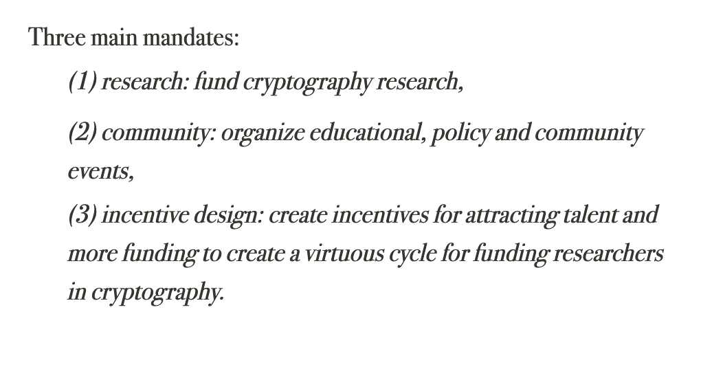 PublicGoodCrypt's tweet photo. Hello, we are introducing Public Good Crypto (PGC)!

We fund cryptography research to secure the internet and to push digital human rights forward.

(see the thread for open applications) 🧵 https://t.co/uwFNWVZpP2