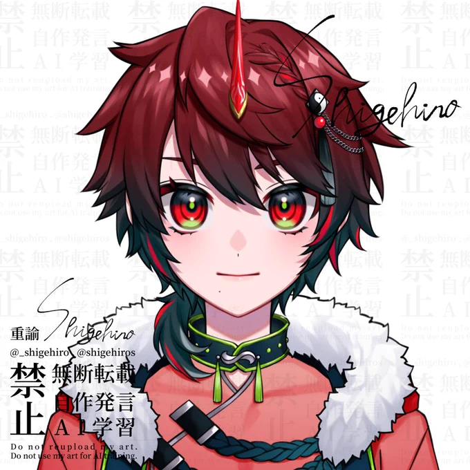 若干デザ変更しました!もう少しでパーツ分け入れる^^かわいい～#Vtuber #キャラデザ #WIP 